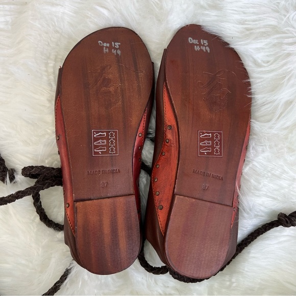 Free People | Cherry Valley Leather Tie Sandal NWT - Picture 5 of 6